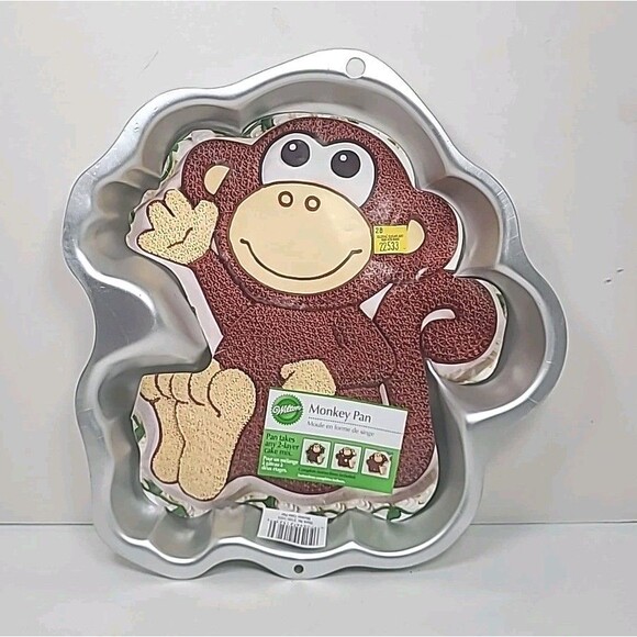 Wilton Monkey Aluminum Cake Pan Mold # 2105-1023 Baking Cooking Pan 2008 - Picture 1 of 5